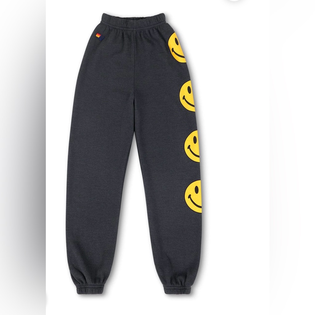 Aviator Nation Smiley Sweatpant Darkish Gray/Black S